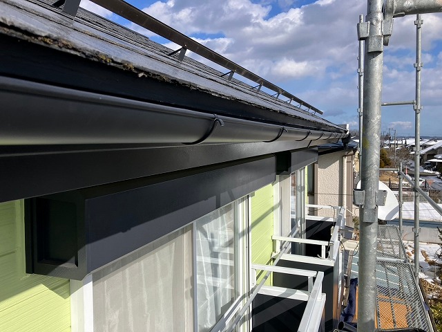 仙台市泉区 外れた軒樋 完工